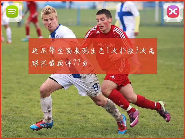 迈尼昂全场表现出色1次扑救3次高球拦截获评77分